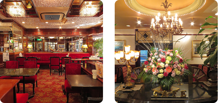 昭和レトロな店内